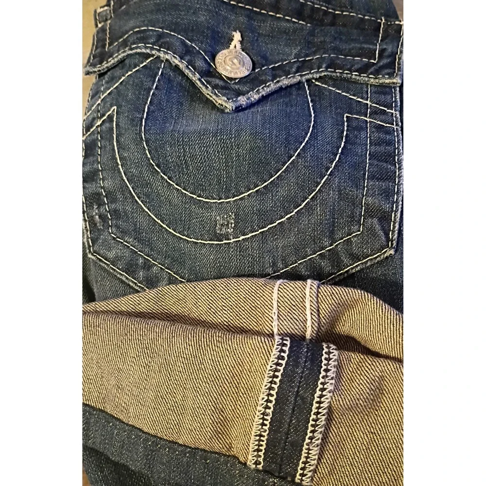 Vintage True Religion Ricky Super T Jeans Mens 30 Blue Made in USA Y2K Denium